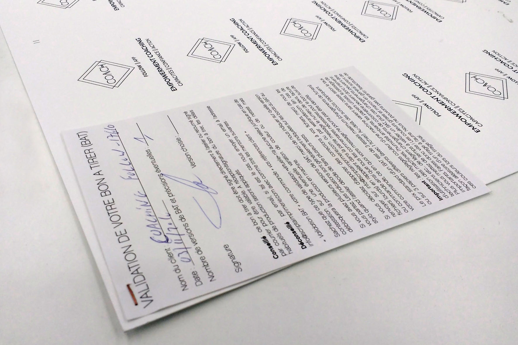 signature épreuve, signature bon à tirer