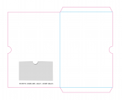 Pochette fourreau A5 avec 2 encoches demi-lune