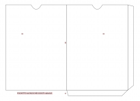 Pochette fourreau A4 avec 2 encoches demi-lune