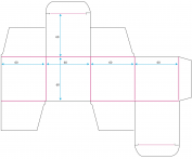 Boîte cube 6cm de côté