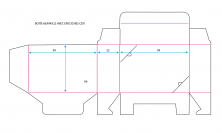Boîte à personnaliser pour cartes de visite avec encoches