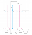 Boîte allongée 5x14cm façon "soufflet"