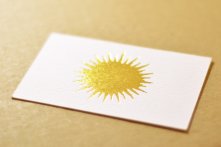 Dorure à chaud sur papier texturé Rives