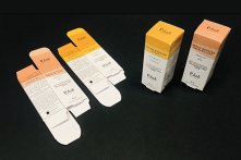 Etui pour cosmétique imprimé en numérique sur papier renforcé lisse pour boîte