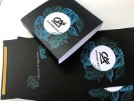 Fourreaux pour boîte de chocolat impression numérique + pelliculage mat + rainages + encollage manuel