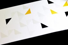 Gaufrage au moule sur couverture de brochure allongée