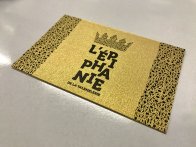 Impression de carte de fidélité sur papier doré