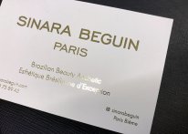 Impression de carte de visite avec dorure à chaud simple