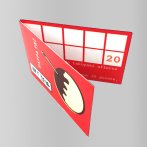 Impression de carte de visite double à tamponner