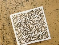 Pochoir très grande finesse (sur devis car le temps de découpe est très long)