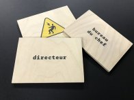 Impression de signalétique sur bois amené par le client