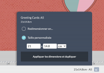Pensez à vérifier le format de votre document en bas de plan de travail