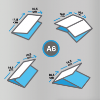 dépliant A6, imprimer dépliant A6, A6 fermé, impression dépliant