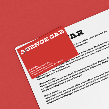 impression carte de visite, agrafage document