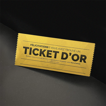 Ticket d'or, impression de ticket d'or, imprimeur ticket d'or